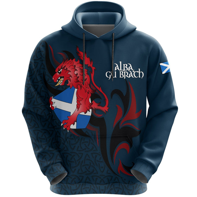 Scotland Hoodie Pullover - Scottish Lion King NNK022908-ALL OVER PRINT HOODIES (A)-NNK-Men-S-Blue-Vibe Cosy™
