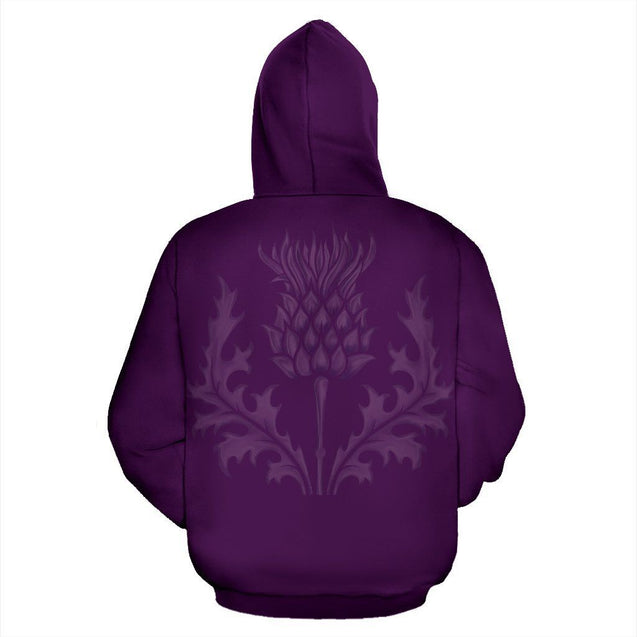 Scotland Hoodie, Purple Thistle All Over Print Zip Up Hoodie NNK022917-ALL OVER PRINT ZIP HOODIES (P)-PL8386-Men-S-Purple-Vibe Cosy™