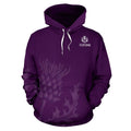 Scotland Hoodie, Purple Thistle All Over Print Hoodie NNK022911-ALL OVER PRINT HOODIES (P)-PL8386-Men-S-Purple-Vibe Cosy™