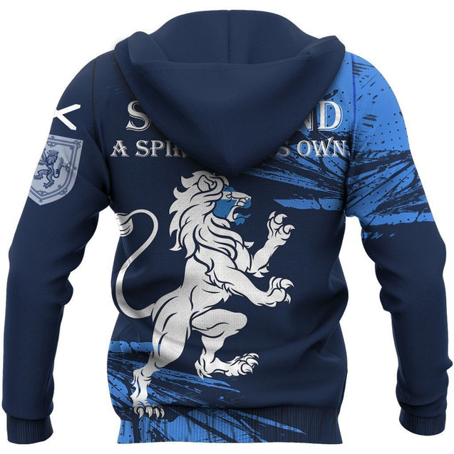 Scotland Hoodie, A Spirit Of Its Own Lion Rampant Pullover Hoodie NNK022921-ALL OVER PRINT HOODIES-PL8386-Men-S-Blue-Vibe Cosy™