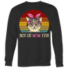 Vintage Best Cat Mom Ever T-Shirt-Apparel-teelaunch-Crewneck Sweatshirt Big Print-Black-S-Vibe Cosy™