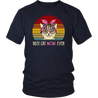 Vintage Best Cat Mom Ever T-Shirt-Apparel-teelaunch-District Unisex Shirt-Navy-S-Vibe Cosy™