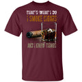That's What I Do I Smoke Cigars And I Know Things shirts Vintage Cigars and Vodka Lovers-Apparel-CustomCat-G500 Gildan 5.3 oz. T-Shirt-Maroon-S-Vibe Cosy™