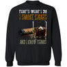 That's What I Do I Smoke Cigars And I Know Things shirts Vintage Cigars and Vodka Lovers-Apparel-CustomCat-G180 Gildan Crewneck Pullover Sweatshirt 8 oz.-Black-S-Vibe Cosy™