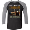 That's What I Do I Smoke Cigars And I Know Things shirts Vintage Cigars and Vodka Lovers-Apparel-CustomCat-NL6051 Next Level Tri-Blend 3/4 Sleeve Baseball Raglan T-Shirt-Vintage Black/Premium Heather-S-Vibe Cosy™