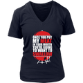 Put My Meat In Your Mouth Funny Grilling BBQ T Shirt-Apparel-teelaunch-District Womens V-Neck-Navy-S-Vibe Cosy™