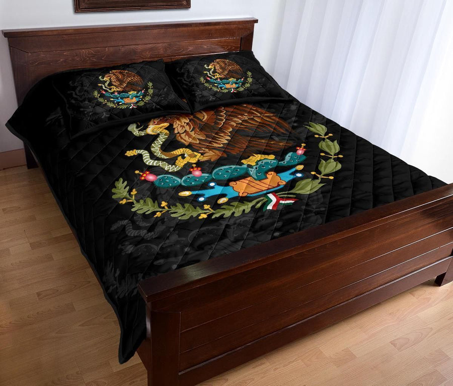 Mexico Quilt Bed Set-Amaze Style™-Quilt Bed Set-Twin-Black-Vibe Cosy™