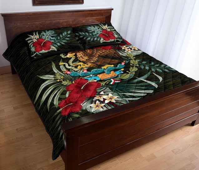 Mexican Quilt Bed Set - Special Hibiscus HP Art