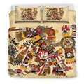 Mexican Bedding Set - Aztec God Pattern