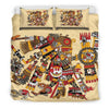 Mexican Bedding Set - Aztec God Pattern