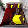 Aboriginal Bedding Set - Aboriginal Flag Lizard Dot Painting Style-HP