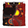 Aboriginal Bedding Set - Australia Flag Dot Painting Art-HP