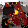 Aboriginal Bedding Set - Australia Flag Dot Painting Art-HP