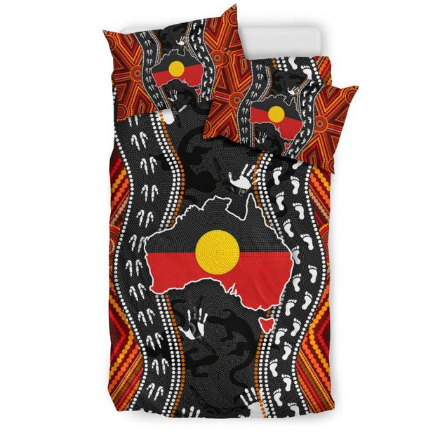 Aboriginal Bedding Set - Australia Indigenous Map-HP