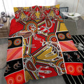 Aboriginal Bedding Set, Kangaroo Dot Painting Patterns-HP