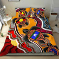 Bedding Set - Australia Aboriginal Dots With Turtle and NAIDOC Flags-HP