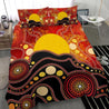 Aboriginal Bedding Set, Aboriginal Flag Dot Painting Art-HP