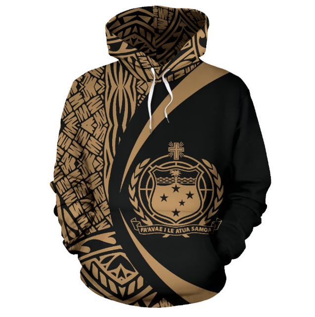 Samoa Polynesian Hoodie - Circle Style Golden Color-ALL OVER PRINT HOODIES (P)-Phaethon-Hoodie-S-Vibe Cosy™