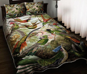 Tropical Hummingbird Quilt Bedding Set