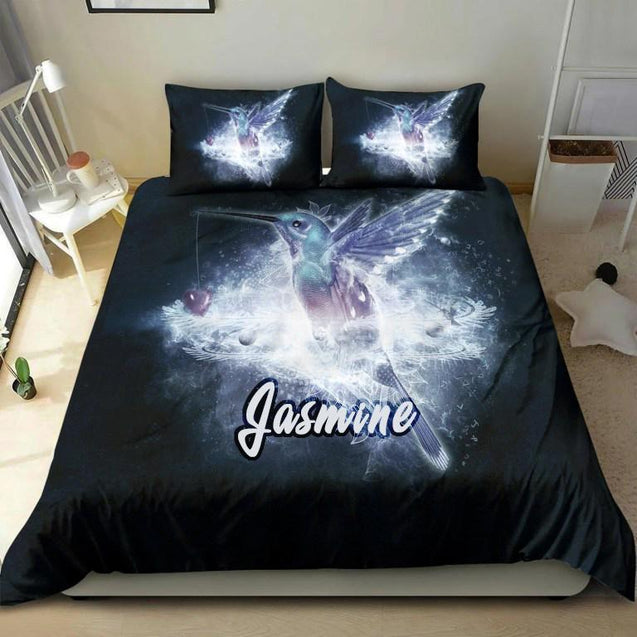 Personalized Name Hummingbird Bedding Set