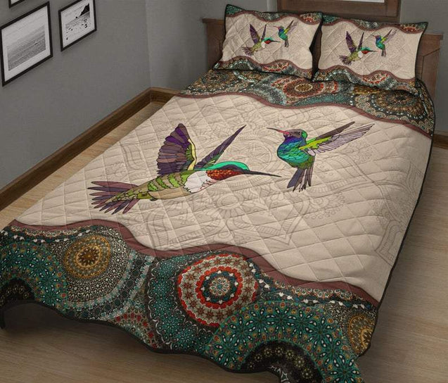 Mandala Hummingbird Bedding Set Couple