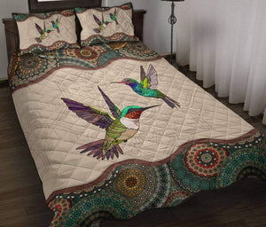 Mandala Hummingbird Bedding Set Couple