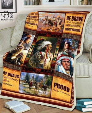 Native American 3D All Over Printed Blanket