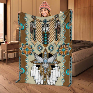 Native American 3D All Over Printed Blanket