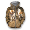 3D All Over Print Beagles Hunting Birds-Apparel-NTT-ZIPPED HOODIE-S-Vibe Cosy™