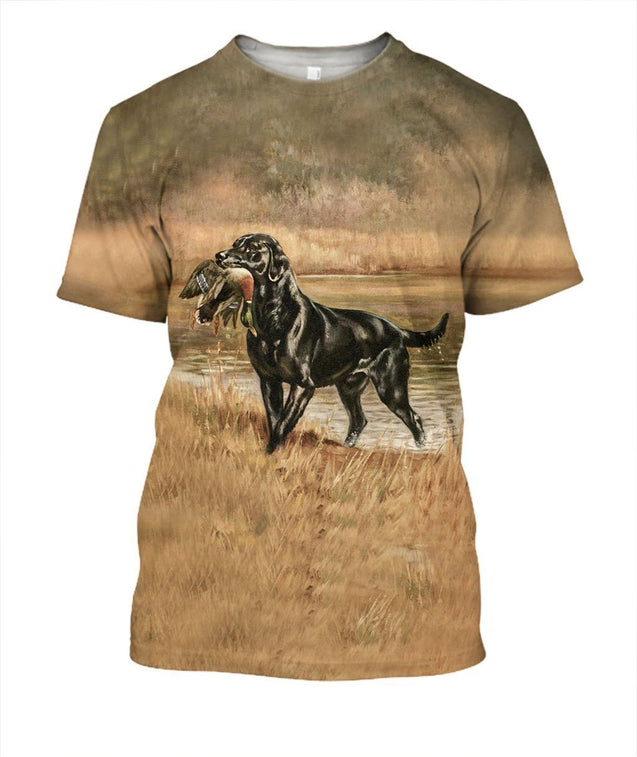 3D All Over Print Black Labrador Retriever Hunting Duck-Apparel-NTT-Hoodie-S-Vibe Cosy™