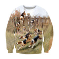 3D All Over Print Beagle Harrier Foxhound Hunting Dog-Apparel-NTT-Sweatshirt-S-Vibe Cosy™