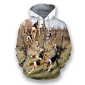 3D All Over Print Beagle Harrier Foxhound Hunting Dog-Apparel-NTT-ZIPPED HOODIE-S-Vibe Cosy™