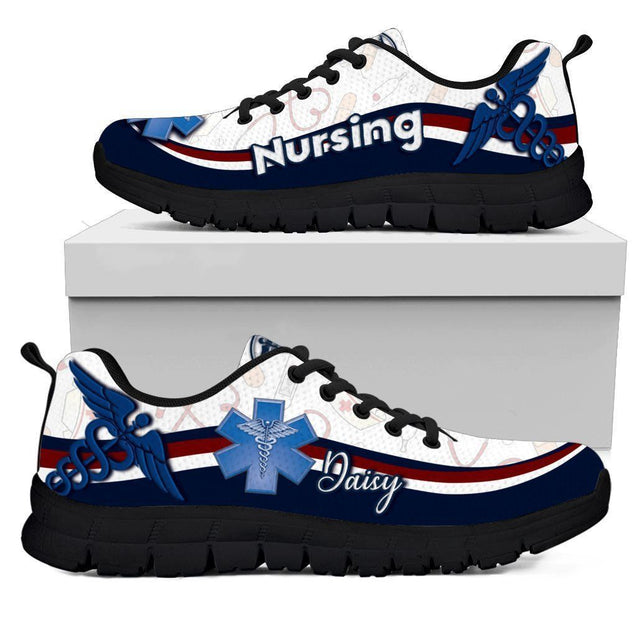 Personalized Name Nurse Sneakers 3D All Over Printed Ver 2