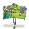 Green Planet Hooded Blanket-Hooded Blanket-HbArts-Adult 59.05"x78.74"-Vibe Cosy™