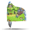 Green Planet Hooded Blanket-Hooded Blanket-HbArts-Adult 59.05"x78.74"-Vibe Cosy™