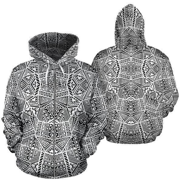 Polynesian Tribal Hoodie 07 - AH - J4-ALL OVER PRINT HOODIES (P)-Phaethon-Zip-Up Hoodie-S-Vibe Cosy™