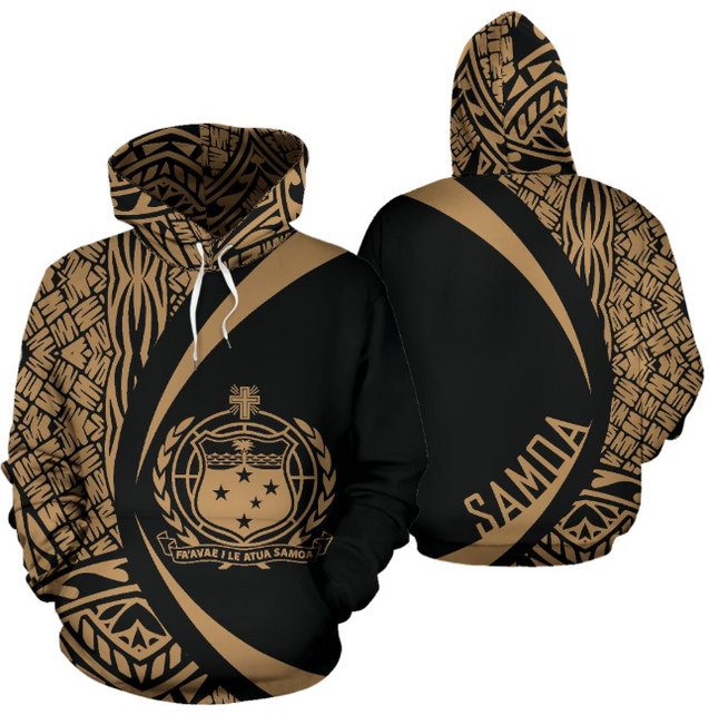 Samoa Polynesian Hoodie - Circle Style Golden Color-ALL OVER PRINT HOODIES (P)-Phaethon-Hoodie-S-Vibe Cosy™