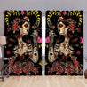 Tattoo Skull Girl Curtains DQB07302003-TQH-Curtains-TQH-52'' x 63''-Vibe Cosy™