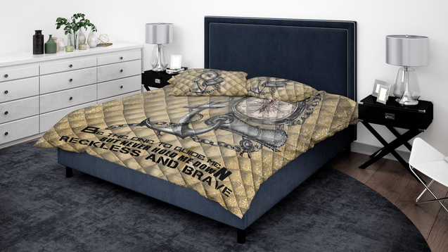 Reckless and Brave Quilt Bedding Set