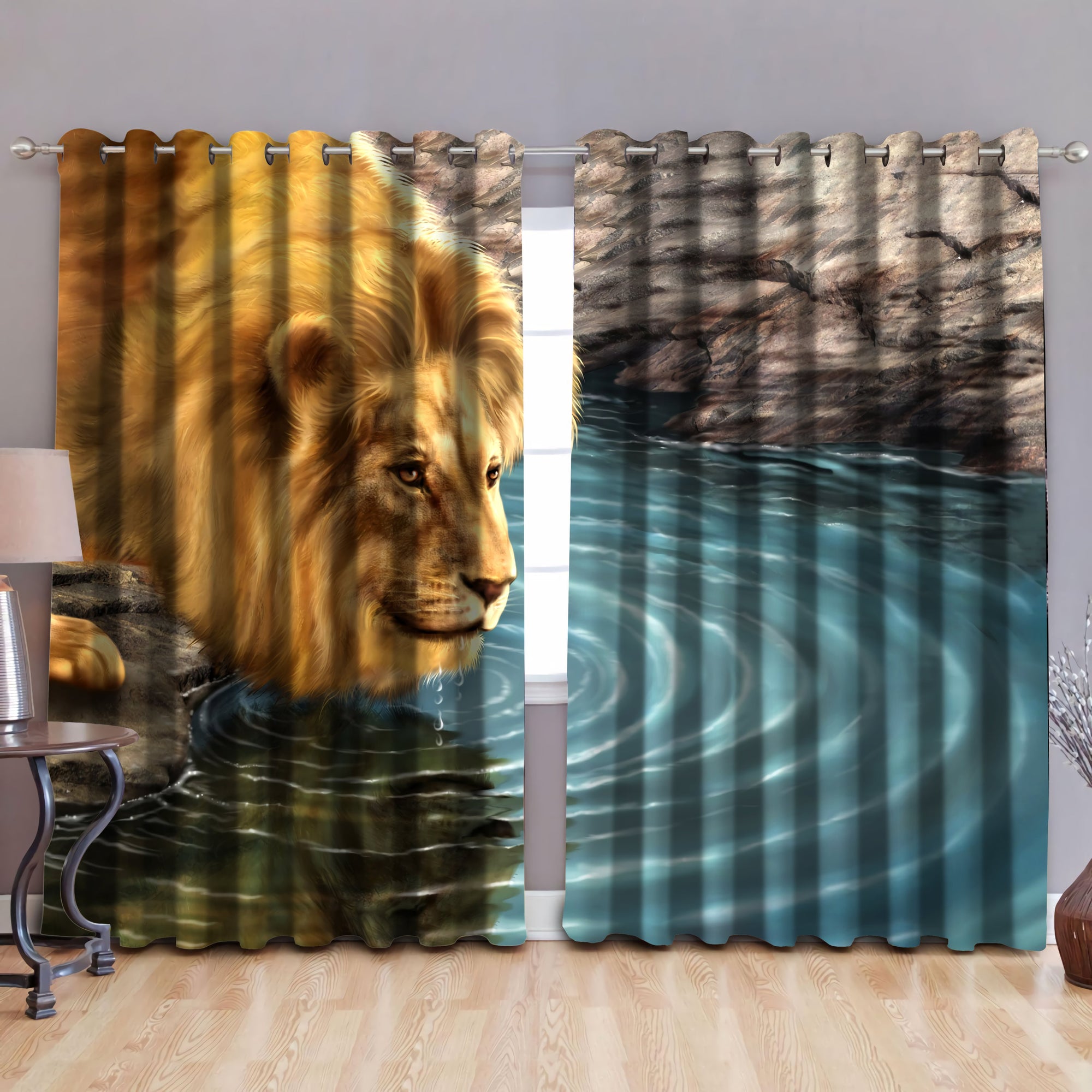 Lion Window Curtains