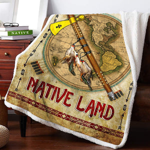 Native American 3D All Over Printed Blanket