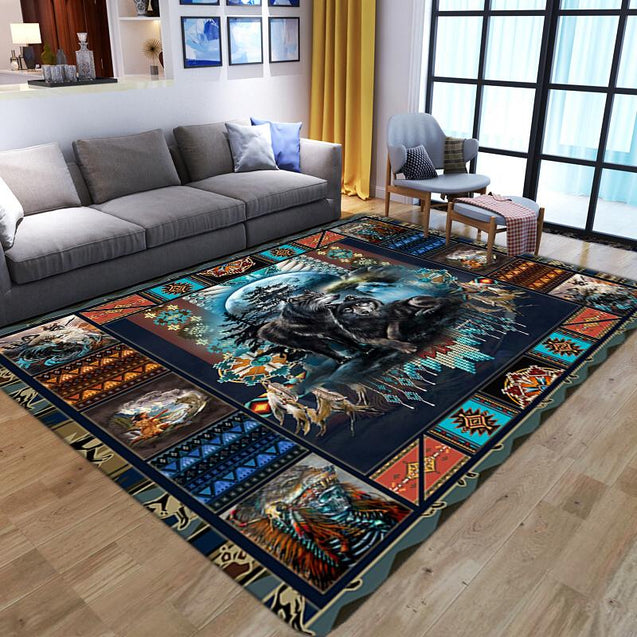 Native American 3D All Over Printed Rug