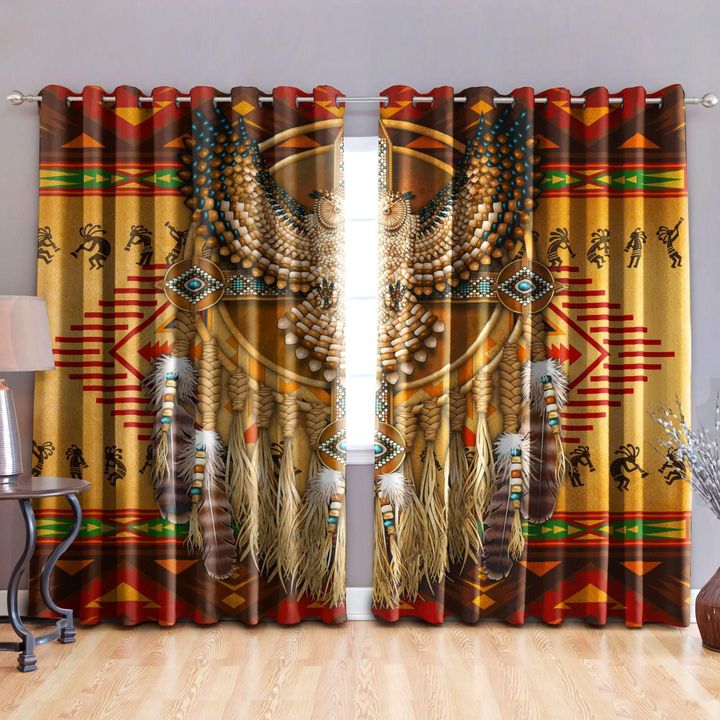 Native American Pattern 3D All Over Printed Window Curtains