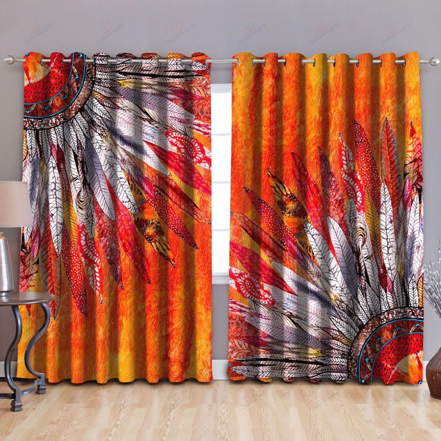 Native American Pattern 3D All Over Printed Window Curtains