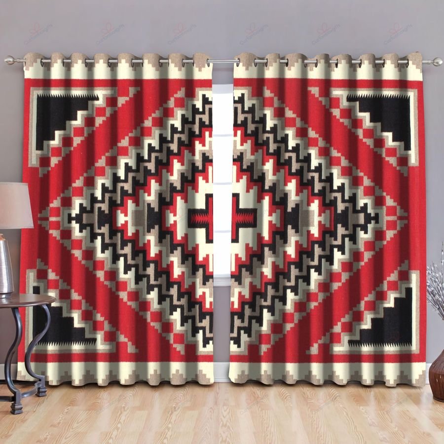 Native American Pattern 3D All Over Printed Window Curtains