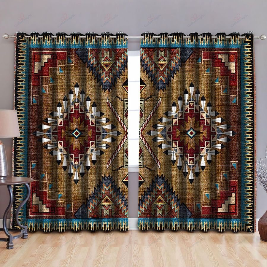 Native American Pattern 3D All Over Printed Window Curtains