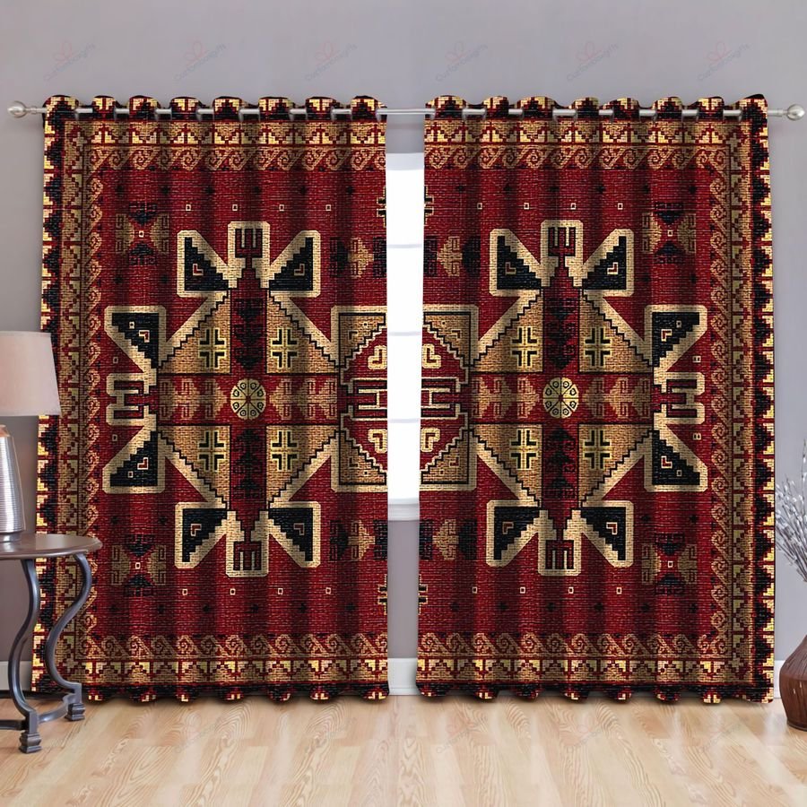 Native American Pattern 3D All Over Printed Window Curtains