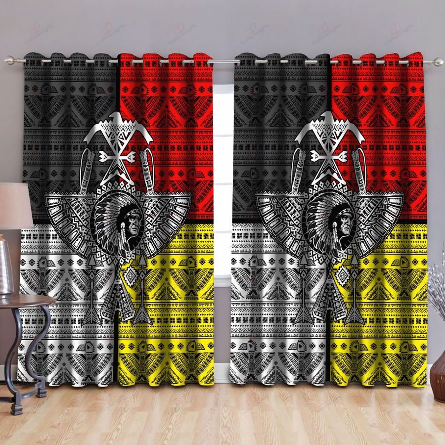 Native American Pattern 3D All Over Printed Window Curtains