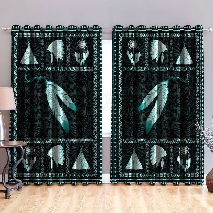 Native American Pattern 3D All Over Printed Window Curtains