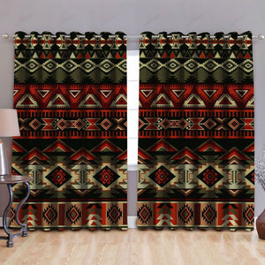 Native American Pattern 3D All Over Printed Window Curtains